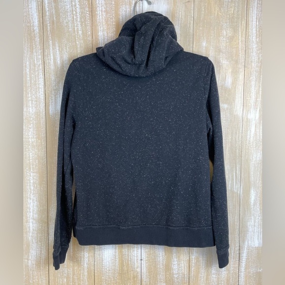 NIKE Sportswear Women’s Black Cowl Speckled Neck Funnel Hoodie! Size Small. - Picture 4 of 12
